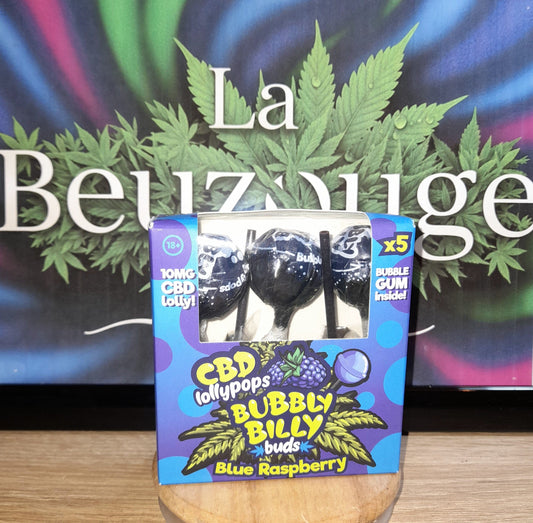 Sucettes Bubbly Billy (Framboise Bleue)