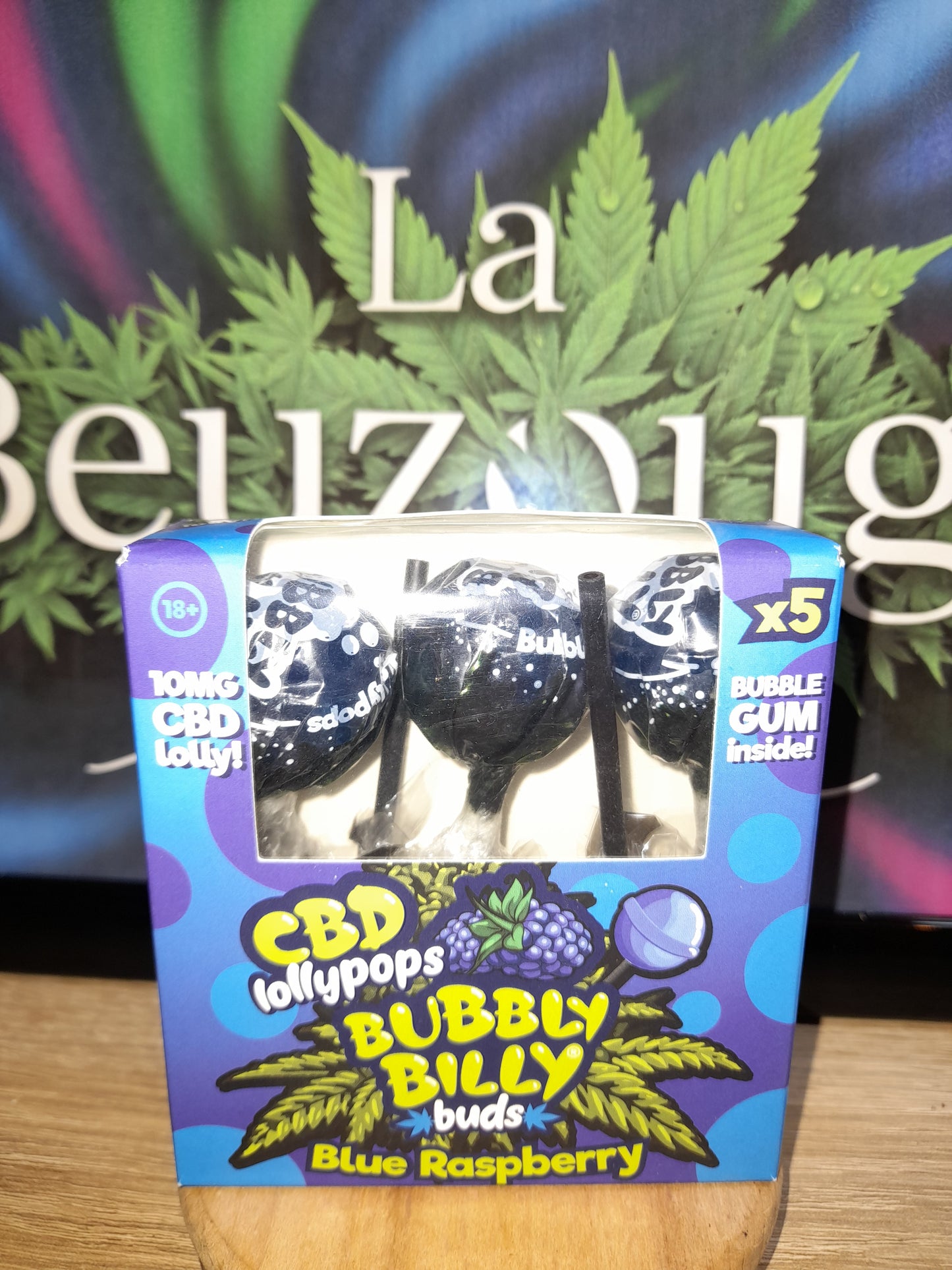 Sucettes Bubbly Billy (Framboise Bleue)